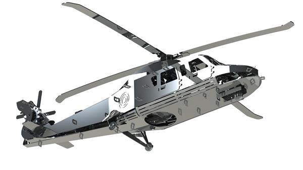 Колекційна модель-конструктор Metal Time Lifting Spirit Вертоліт механічний (MT027) - Pampik - 9