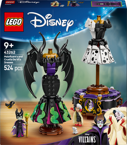 Конструктор LEGO Disney Villains Сукні Малефісенти та Лютелли де Віль, 524 деталі (43262) - Pampik