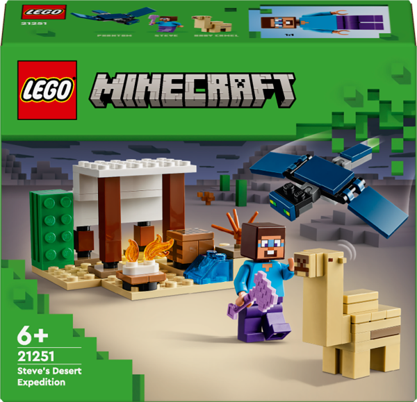 Конструктор LEGO Minecraft Експедиція Стіва в пустелю 75 деталей (21251) - Pampik - 2