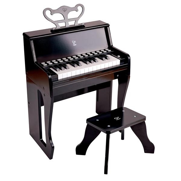 Дитяче піаніно Hape 25 клавіш зі стільцем і підсвіткою чорний (E0629) - Pampik - 3