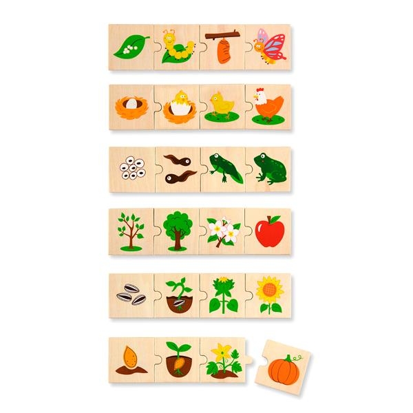 Логический пазл Viga Toys Что из чего произрастает 24 эл. (51609) - Pampik