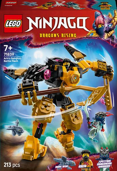Конструктор LEGO NINJAGO Бойовий робот Арін Спін-джитсу, 213 деталей (71839) - Pampik
