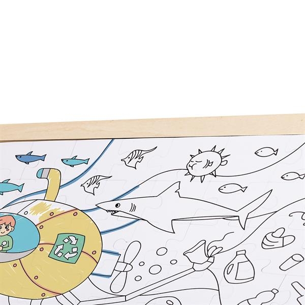 Пазл Hape Океан з розмальовкою, 48 елементів (E1643) - Pampik - 4