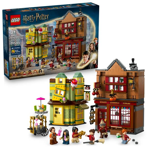 Конструктор LEGO Harry Potter Якісні товари для квідичу і кафе з морозивом, 795 деталей (76452) - Pampik - 2