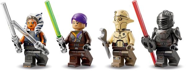 Конструктор LEGO Star Wars Шатл джедаїв T-6 Асоки Тано 601 деталь (75362) - Pampik - 7