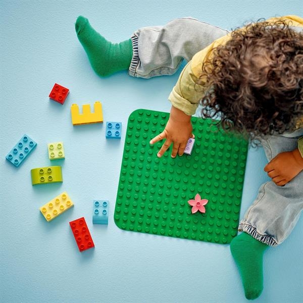 Конструктор LEGO DUPLO Зелена будівельна пластина 1 деталь (10460) - Pampik - 9