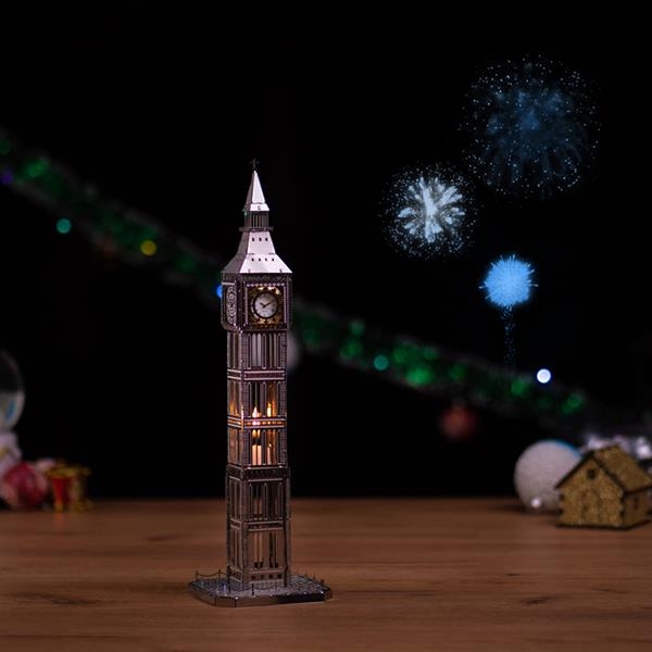 Колекційна модель-конструктор Metal Time The Great Bell Годинникова вежа Біг-Бен настільний годинник (MT077) - Pampik - 3