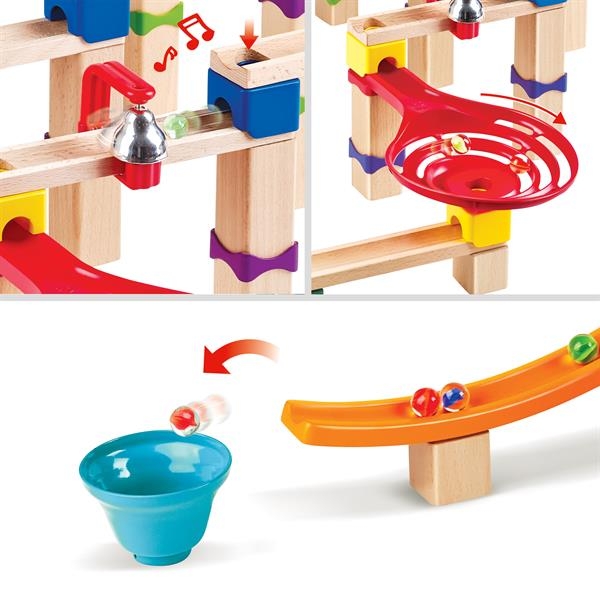 Конструктор-лабиринт Hape Marble Run Трюки и повороты 129 эл. (E1100) - Pampik - 3