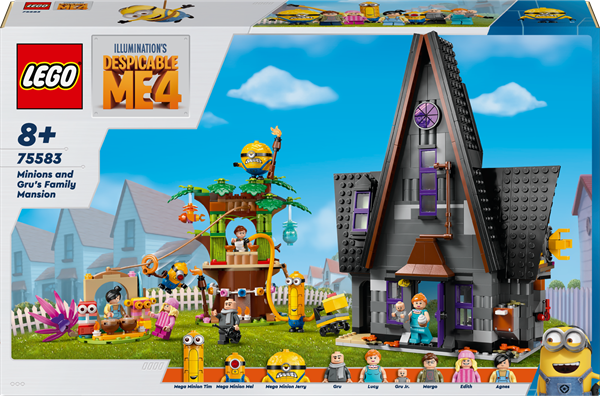 Конструктор LEGO Despicable Me 4 Родинний маєток Ґру й посіпак 868 деталей (75583) - Pampik - 2