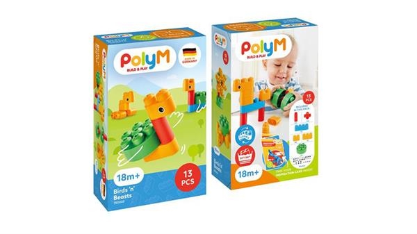 Конструктор PolyM Птицы и зверьки, 13 деталей (760002) - Pampik - 13