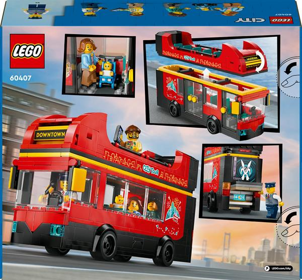 Конструктор LEGO City Червоний двоповерховий екскурсійний автобус 384 деталі (60407) - Pampik - 3