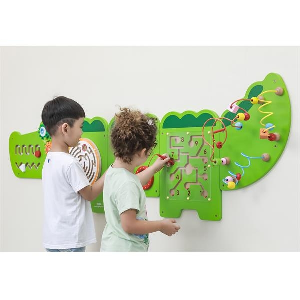 Бизиборд Viga Toys Крокодил, 5 секций (50346FSC) - Pampik - 6