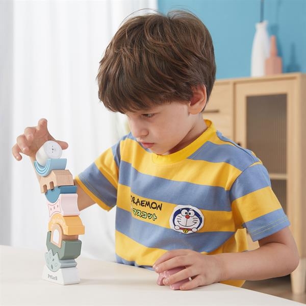 Деревянная пирамидка-балансир PolarB Башенка (44070) - Pampik - 7