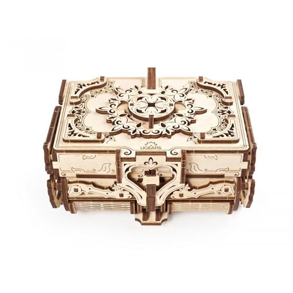Деревянный механический 3D конструктор Ugears Антикварная шкатулка (70089) - Pampik - 5