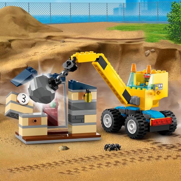 Конструктор LEGO City Construction Будівельні вантажівки та кулястий таран 235 деталей (60391) - Pampik - 2