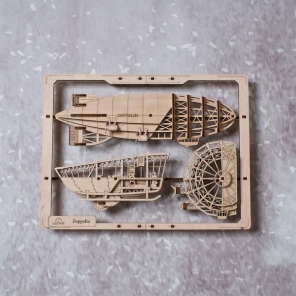 Деревянный механический 2.5D конструктор Ugears Цеппелин, 49 деталей (70208) - Pampik - 6