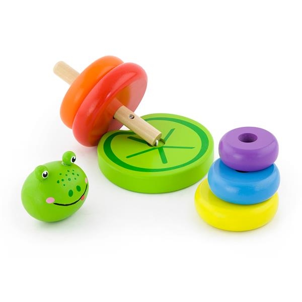 Дерев'яна пірамідка Viga Toys Жабка (50258) - Pampik - 3