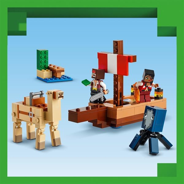 Конструктор LEGO Minecraft Подорож на піратському кораблі 166 деталей (21259) - Pampik - 5