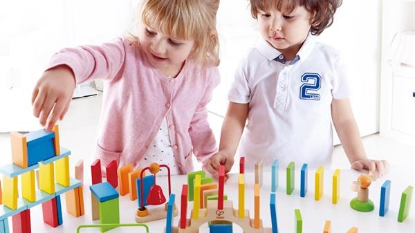 Динамічний конструктор Hape Ефект доміно, 107 елементів (E1042) - Pampik - 8