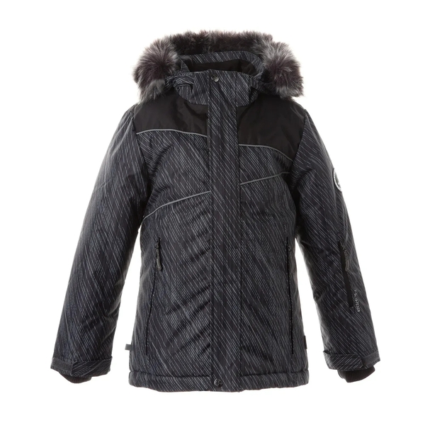 Куртка зимова Huppa Nortony 1, р.116, темно-сірий з принтом/чорний (17440130-12718-116) - Pampik