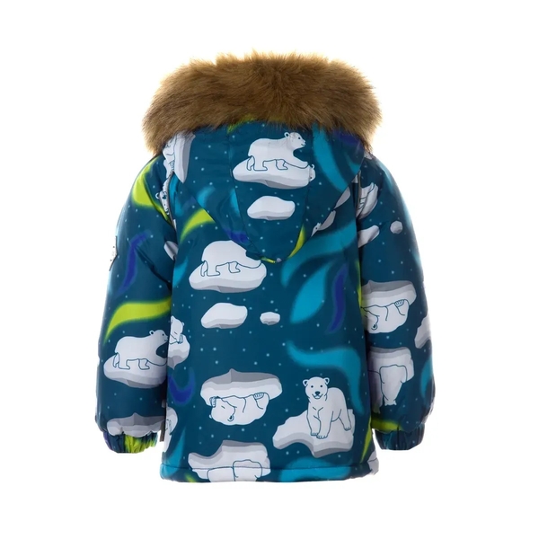 Куртка зимняя Huppa Virgo, р.92, бирюзово-зеленый с принтом (17210030-13266-092) - Pampik - 2