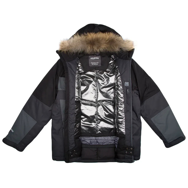 Куртка лыжная Huppa Niklas, р.S, черный с серым (18368030-00109-00S) - Pampik - 5