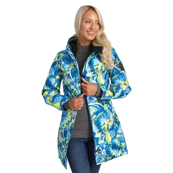 Пальто Huppa Janelle 1, р.S, голубой с принтом (12368114-24035-00S) - Pampik - 4