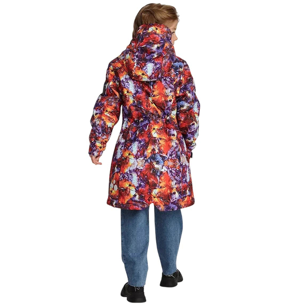 Пальто Huppa Janelle 1, р.122, лиловый с принтом (12360114-34353-122) - Pampik - 3