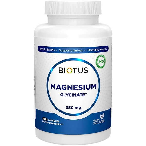 Магний глицинат Biotus, 120 капсул - Pampik