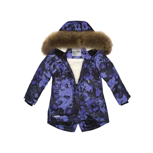 Пальто зимнее Huppa Vivian 1, р.122, фиолетовый с узором (12490120-34483-122) - Pampik - 7