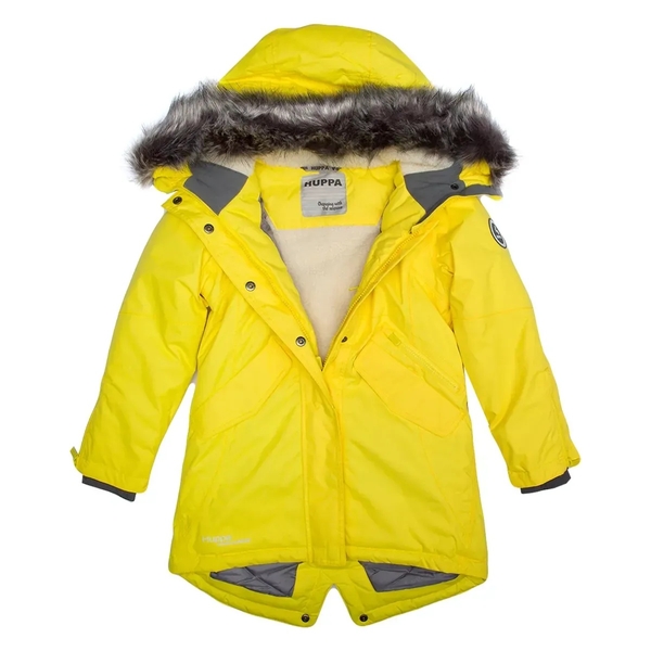 Пальто зимнее Huppa Vivian, р.116, желтый (12490020-70002-116) - Pampik - 4