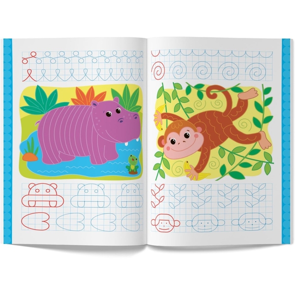 Перші багаторазові прописи. Веселі тваринки. Навчаємося писати правильно (F00031710) - Pampik - 5