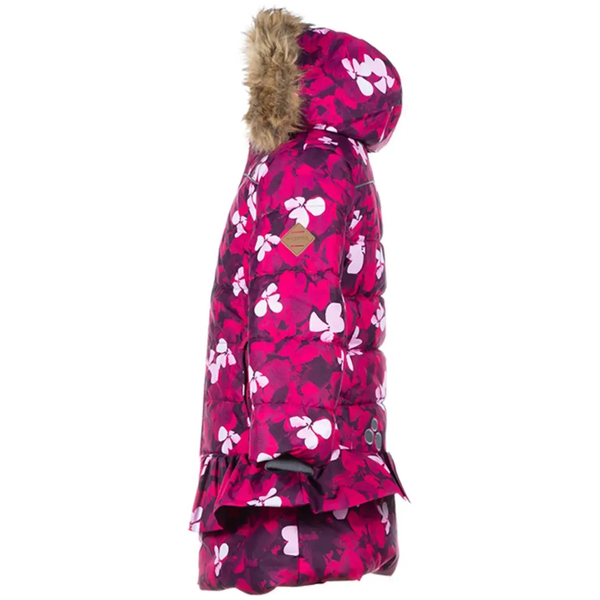 Пальто зимнее Huppa Whitney, р.122, фуксия с принтом (12460030-81663-122) - Pampik - 3