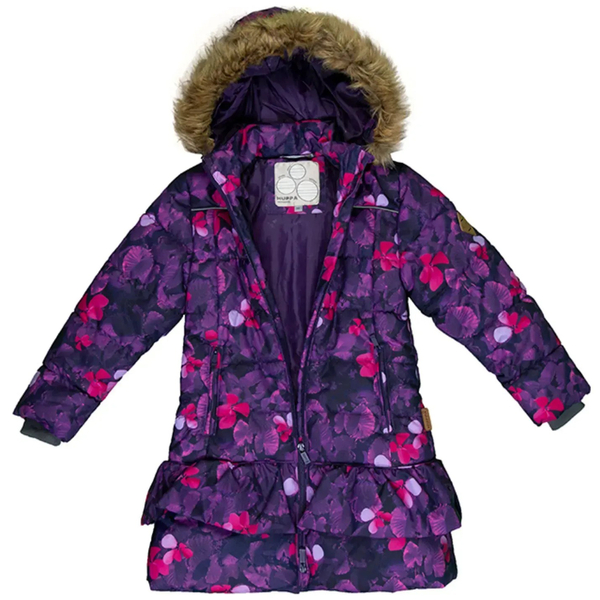 Пальто зимнее Huppa Whitney, р.122, фиолетовый с принтом (12460030-81653-122) - Pampik - 3