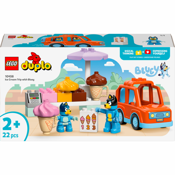 Конструктор LEGO DUPLO Bluey Подорож із морозивом із Блуї, 22 деталі (10458) - Pampik