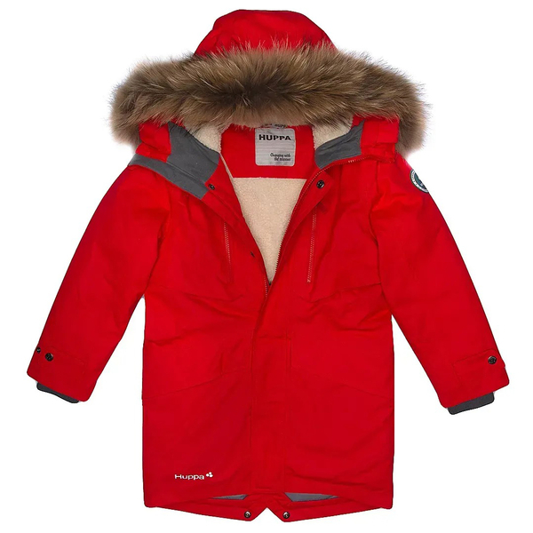 Пальто зимове Huppa David 1, р.122, червоний (12270120-70004-122) - Pampik - 4