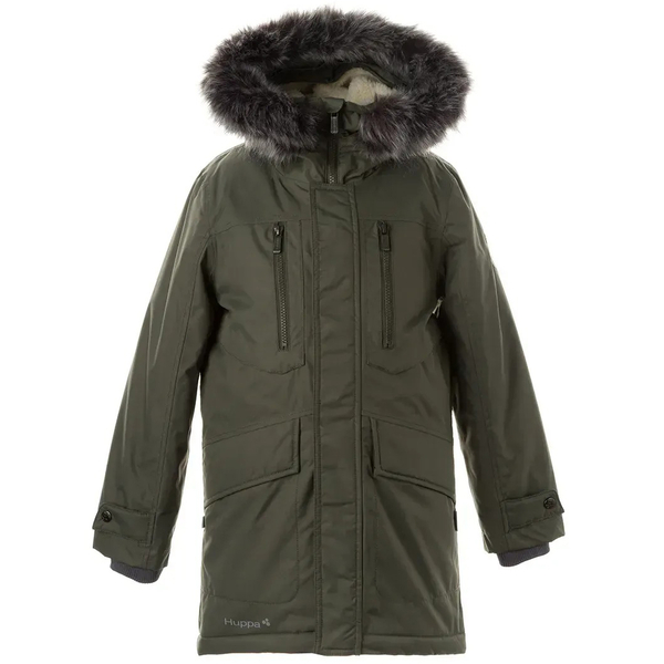 Пальто зимове Huppa David, р.116, хакі (12270020-10057-116) - Pampik
