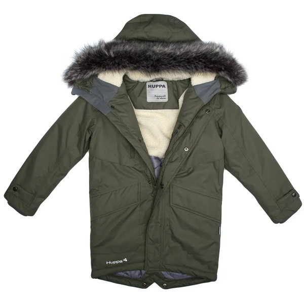 Пальто зимове Huppa David, р.116, хакі (12270020-10057-116) - Pampik - 4