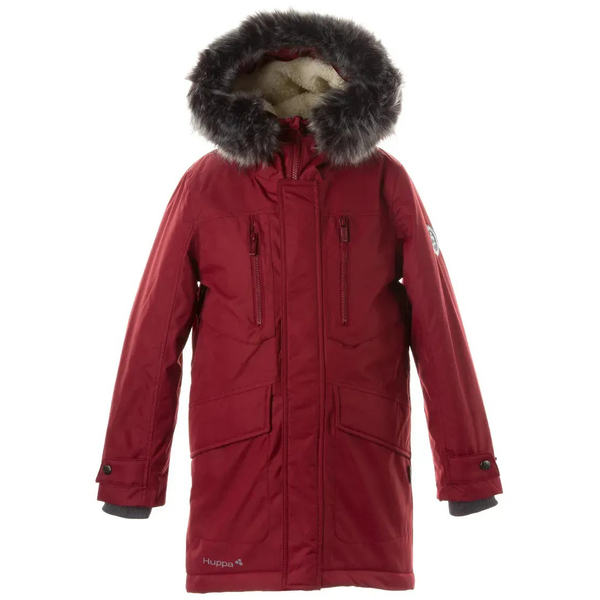 Пальто зимнее Huppa David, р.116, темно-красный (12270020-10084-116) - Pampik