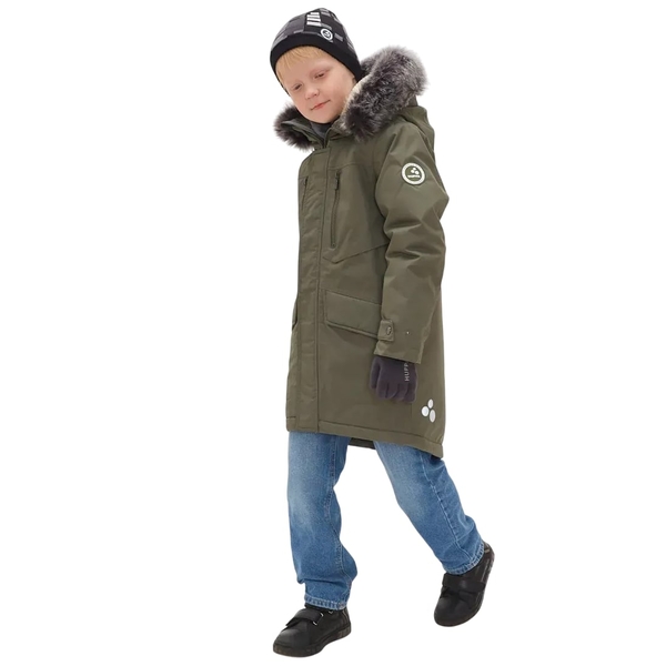 Пальто зимове Huppa David, р.116, хакі (12270020-10057-116) - Pampik - 8