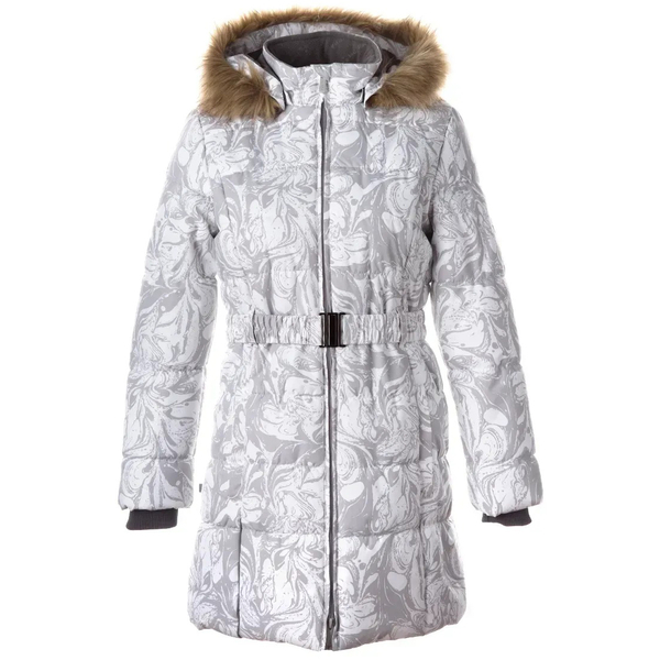 Пальто зимнее Huppa Yacaranda, р.110, белый с принтом (12030030-11320-110) - Pampik