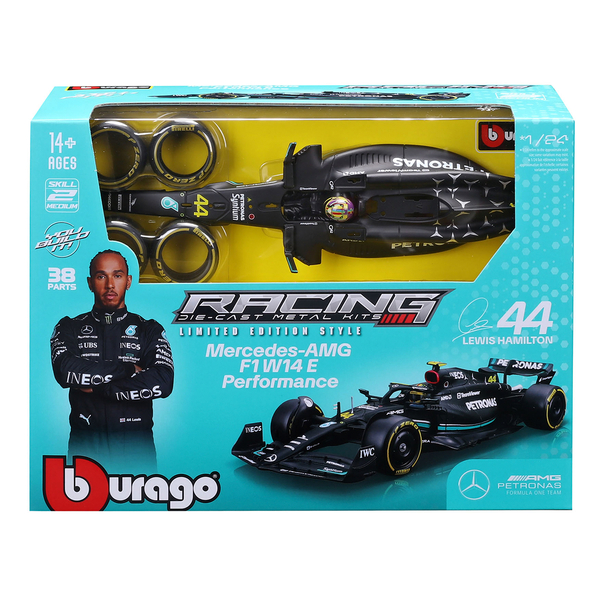 Авто-конструктор Bburago Mercedes-AMG F1 W14 Performance 1:24, 38 деталей (18-28510) - Pampik - 2
