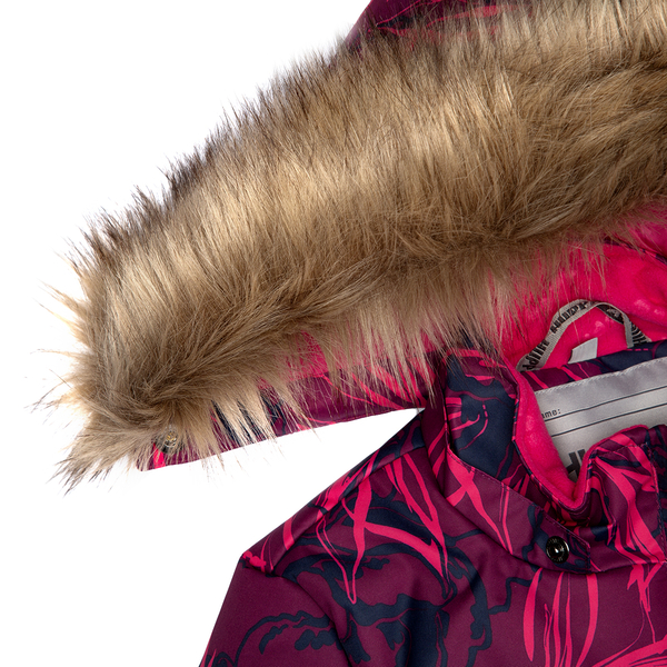 Пальто зимове Huppa Yacaranda, р.122, бордовий з принтом (12030030-44534-122) - Pampik - 5