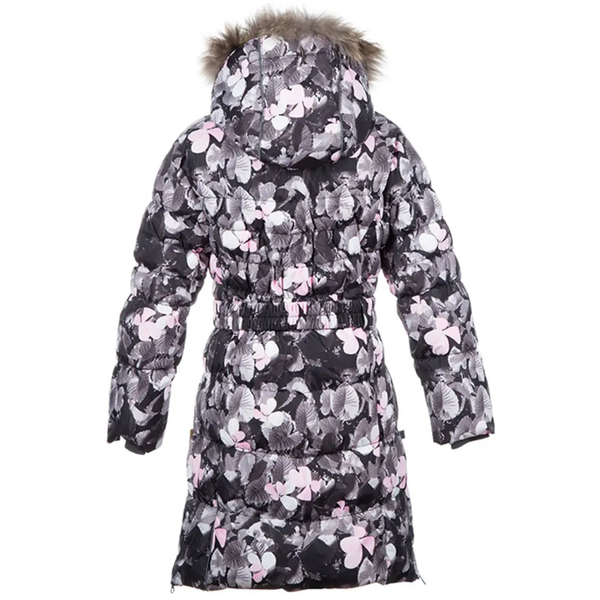 Пальто-пуховик Huppa Yasmine, р.122, черно-белый с принтом (12020055-81020-122) - Pampik - 2