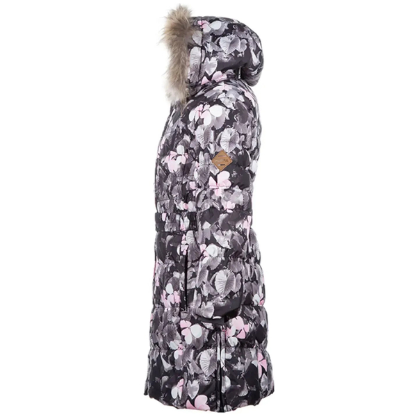 Пальто-пуховик Huppa Yasmine, р.122, черно-белый с принтом (12020055-81020-122) - Pampik - 3