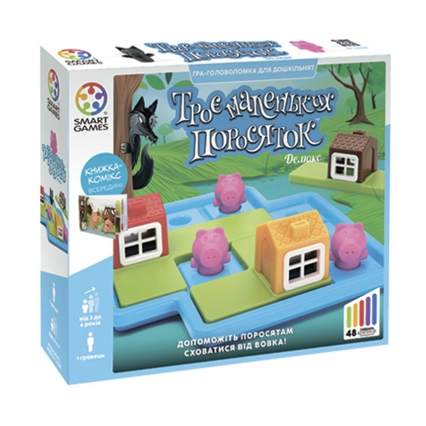 Настільна гра Smart Games Троє маленьких поросяток (SG 023 UKR) - Pampik