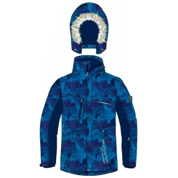Куртка лыжная Huppa Roice 2, р.S, темно-синий с принтом ()18198220-02786-00S - Pampik