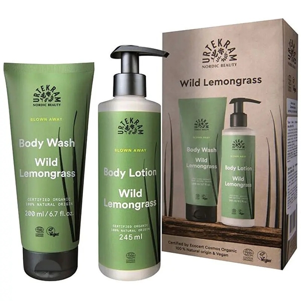 Подарочный набор Urtekram Дикий лемонграс: гель для душа, 200 мл + лосьон для тела, 245 мл - Pampik - 2