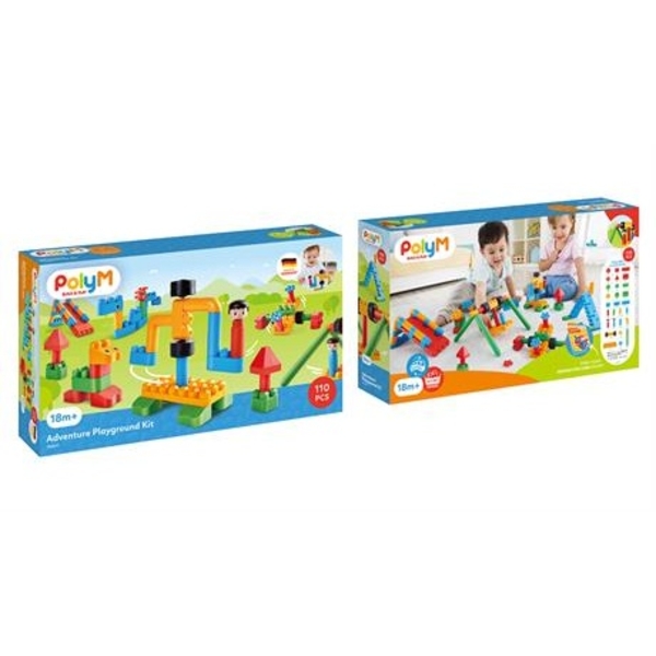 Конструктор PolyM Ігровий майданчик, 110 деталей (760011) - Pampik