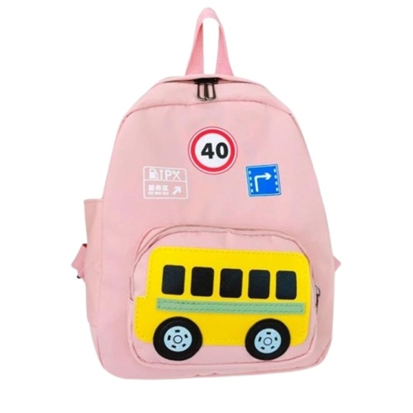 Дитячий рюкзак Evo-Kids Small Bus Pink, рожевий (2418-7 Pink Bus) - Pampik